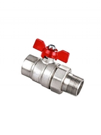 Кран шаровый с полусгоном Calore ВН/ВН 1/2" бабочка 10/160