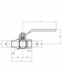 Вентиль шаровый General Fittings  H/B 1/2
